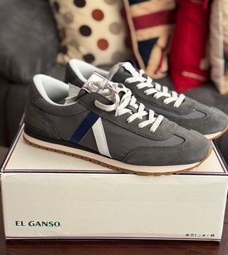 Zapatillas El Ganso Running Gris y Azul