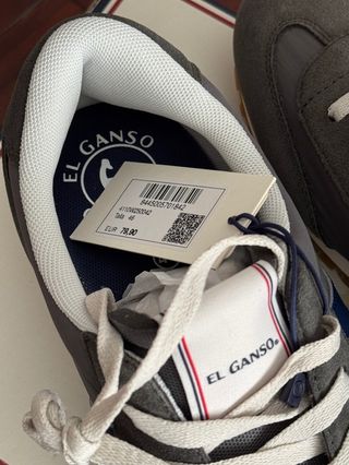 Zapatillas El Ganso Running Gris y Azul