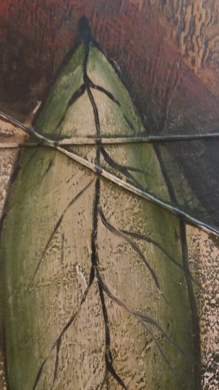 Cuadro Decorativo Hojas Verdes Texturizado