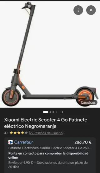 Patinete Eléctrico Xiaomi 4 Go Nuevo