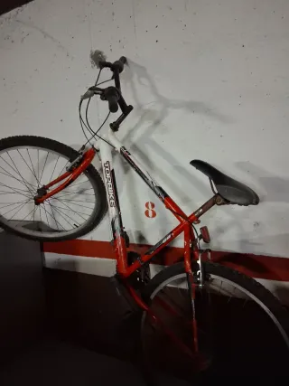 Bicicleta MTB Topbike Roja y Blanca
