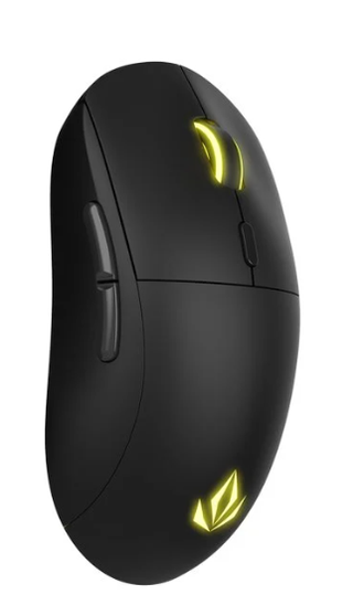 Ratón Gaming Negro con Luces LED Amarillas