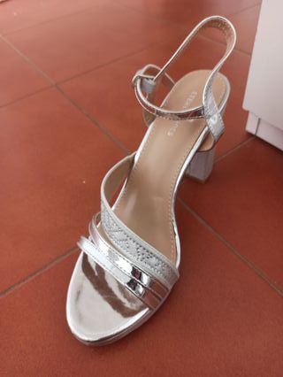 Sandalias de fiesta plateadas