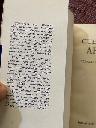 Cuentos de Afanti . Ediciones Beinji