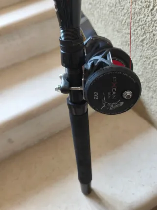 Mulinello da traina e canna da pesca