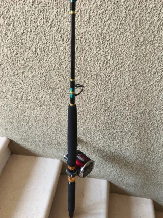 Mulinello da traina e canna da pesca