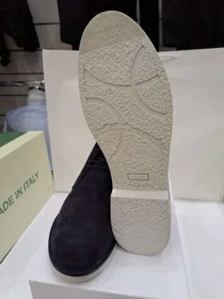 Polacchine scamosciate blu uomo tg. 44