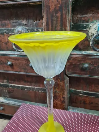 Jarrón vintage de cristal