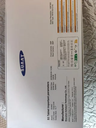 Tablet  suaat Negra con Funda, Teclado y Ratón