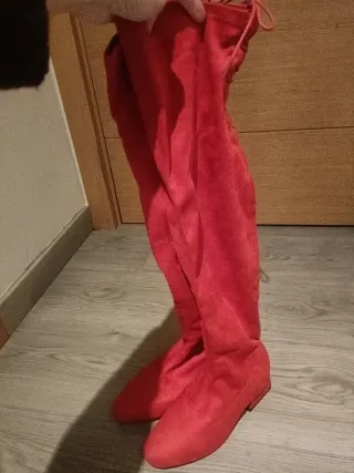 Botas altas rojas mujer talla 36