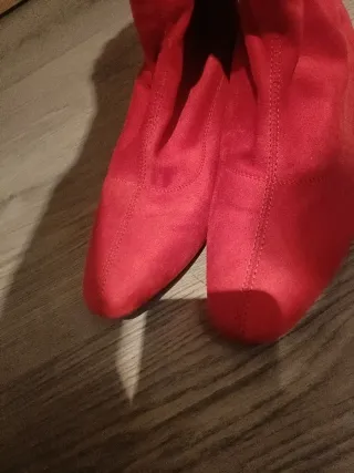 Botas altas rojas mujer talla 36