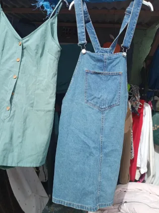 Peto vaquero Zara Talla L + Peto Talla S