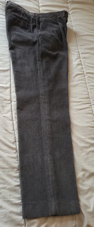 Pantalón pana gris caballero T/42