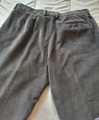 Pantalón pana gris caballero T/42