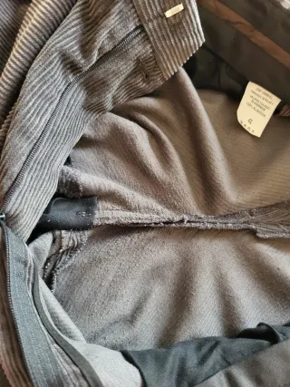 Pantalón pana gris caballero T/42