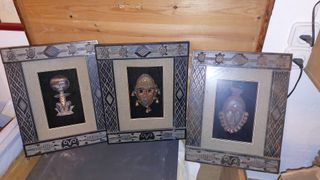 Lote 3 Cuadros Decorativos Étnicos