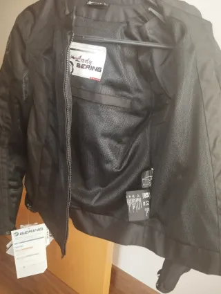 Cazadora Moto Bering Mujer Negra Nueva