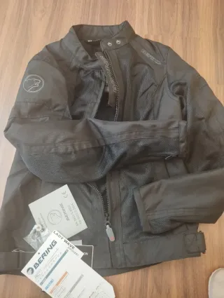 Cazadora Moto Bering Mujer Negra Nueva