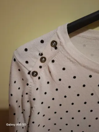 Abito Mango pois bianco taglia M/L