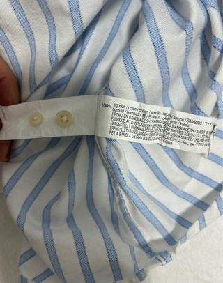 Zara camisa hombre Rayas Azul Talla L
