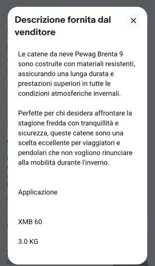 Catene da neve Pewag Brenta 9 XMB