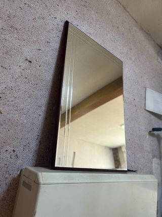 Espejo grande madera y cristal