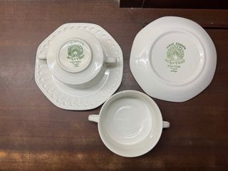 Pareja Tazas Consomé Vintage Pontesa Porcelana