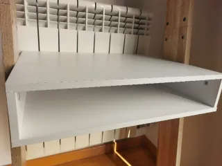 Escritorio/Estantería Escalera Madera Blanca