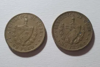 7 Monedas Cubanas 1 Peso