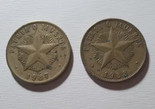 7 Monedas Cubanas 1 Peso