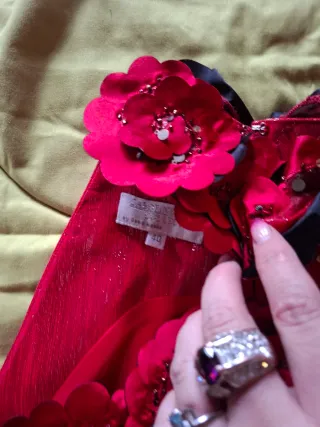 Blusa fiesta Cabotine flores lentejuelas