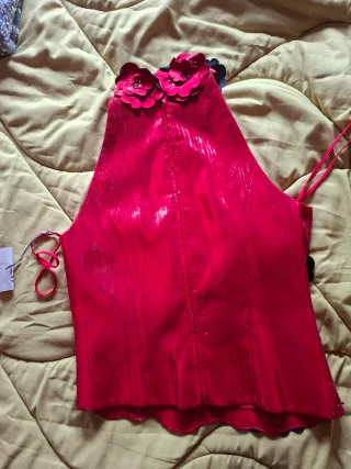 Blusa fiesta Cabotine flores lentejuelas