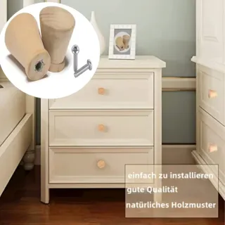 12 pomos madera muebles redondos