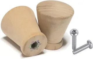 12 pomos madera muebles redondos