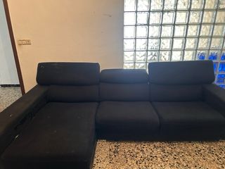 Sofá modular Granfort negro tela