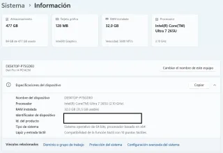 Dell 14250 Intel Core 7 265U 32GB RAM 512GB SSD