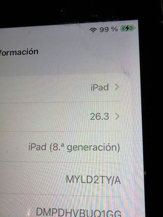 iPad 8ª Gen A2270 Negro - No Carga Batería