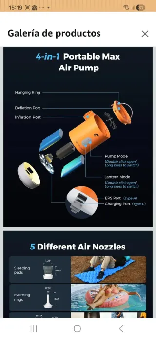 Bomba de aire Flextailgear portátil nuevo precinta