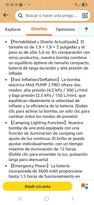 Bomba de aire Flextailgear portátil nuevo precinta