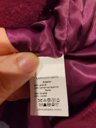Chaqueta Purificación García Talla 40 Burdeos