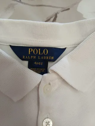Maglia Polo Ralph Lauren bambina bianca