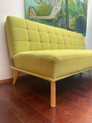 Sofá Cama Verde Tela