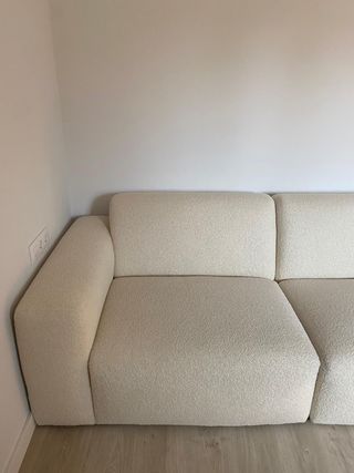 Sofá Hannun Beige Tela Borreguito