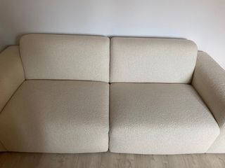 Sofá Hannun Beige Tela Borreguito