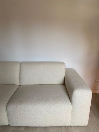 Sofá Hannun Beige Tela Borreguito