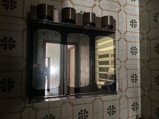 Armario de baño cristal y metal