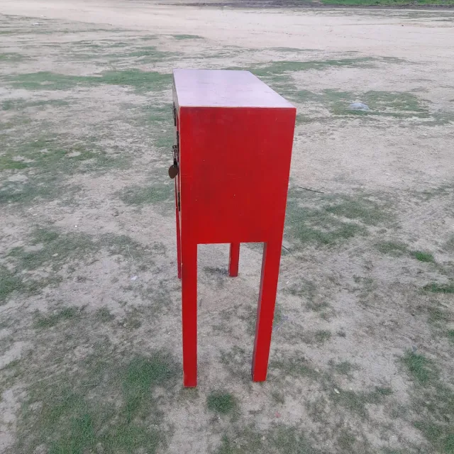 Consola Oriental Roja y dorada Madera