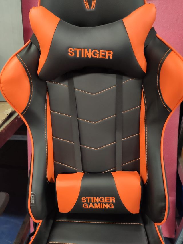 Silla Gaming Stinger Negra y Naranja