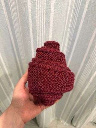 Sciarpa Sophie lana fatta a mano bordeaux