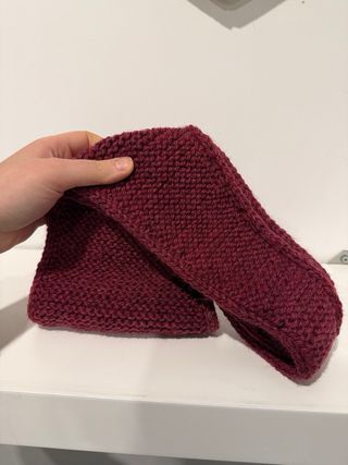 Sciarpa Sophie lana fatta a mano bordeaux